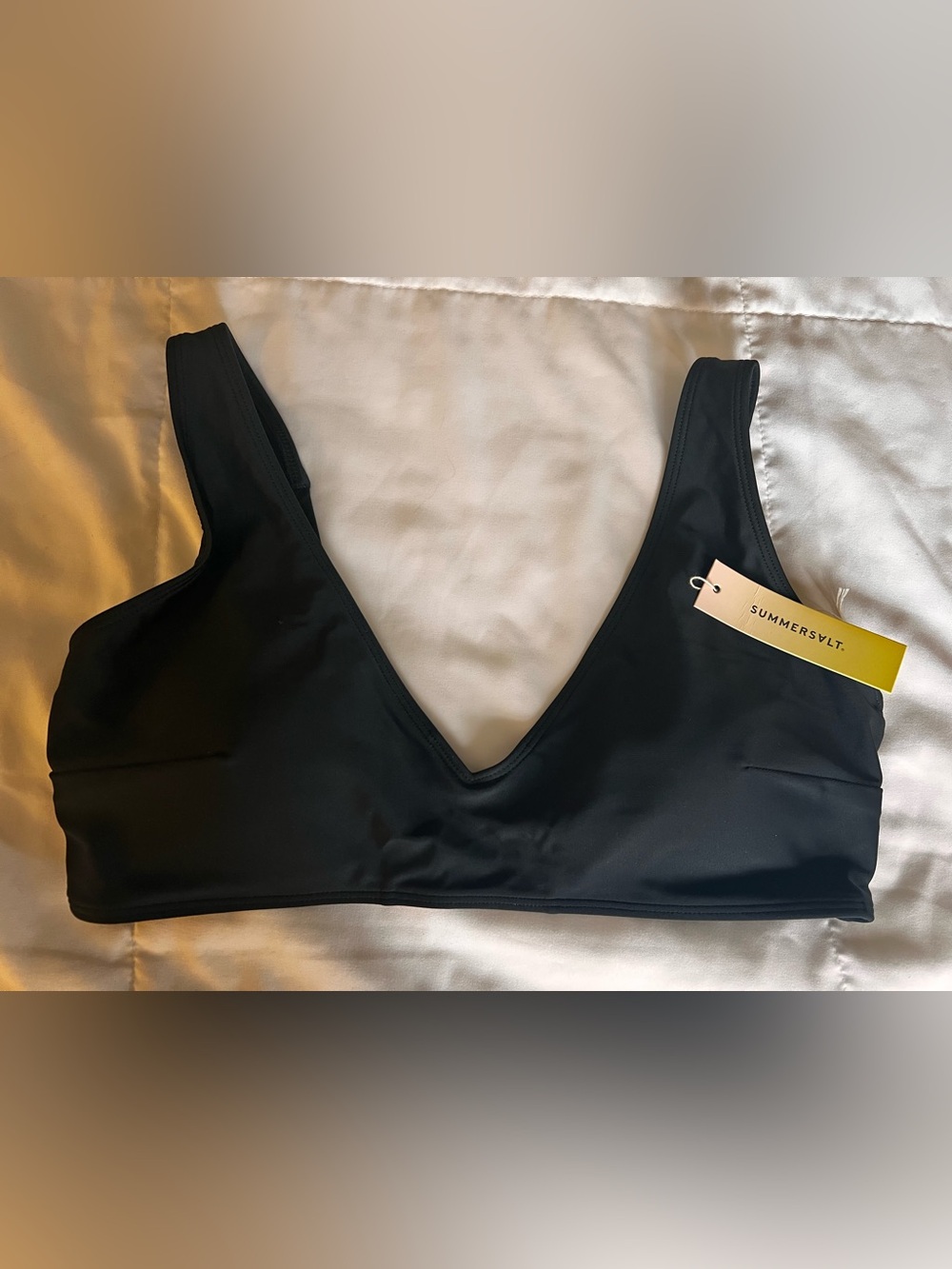 summersalt Black V-Neck Bralette